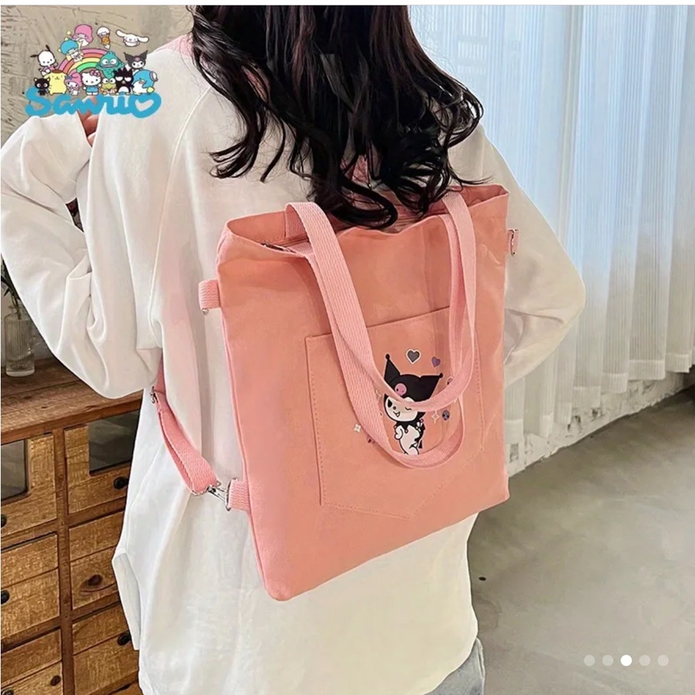 Hello Kitty Large Capacity Single Shoulder Canvas Bag, Crossbody Bag